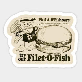 Retro Fish Filet Sticker